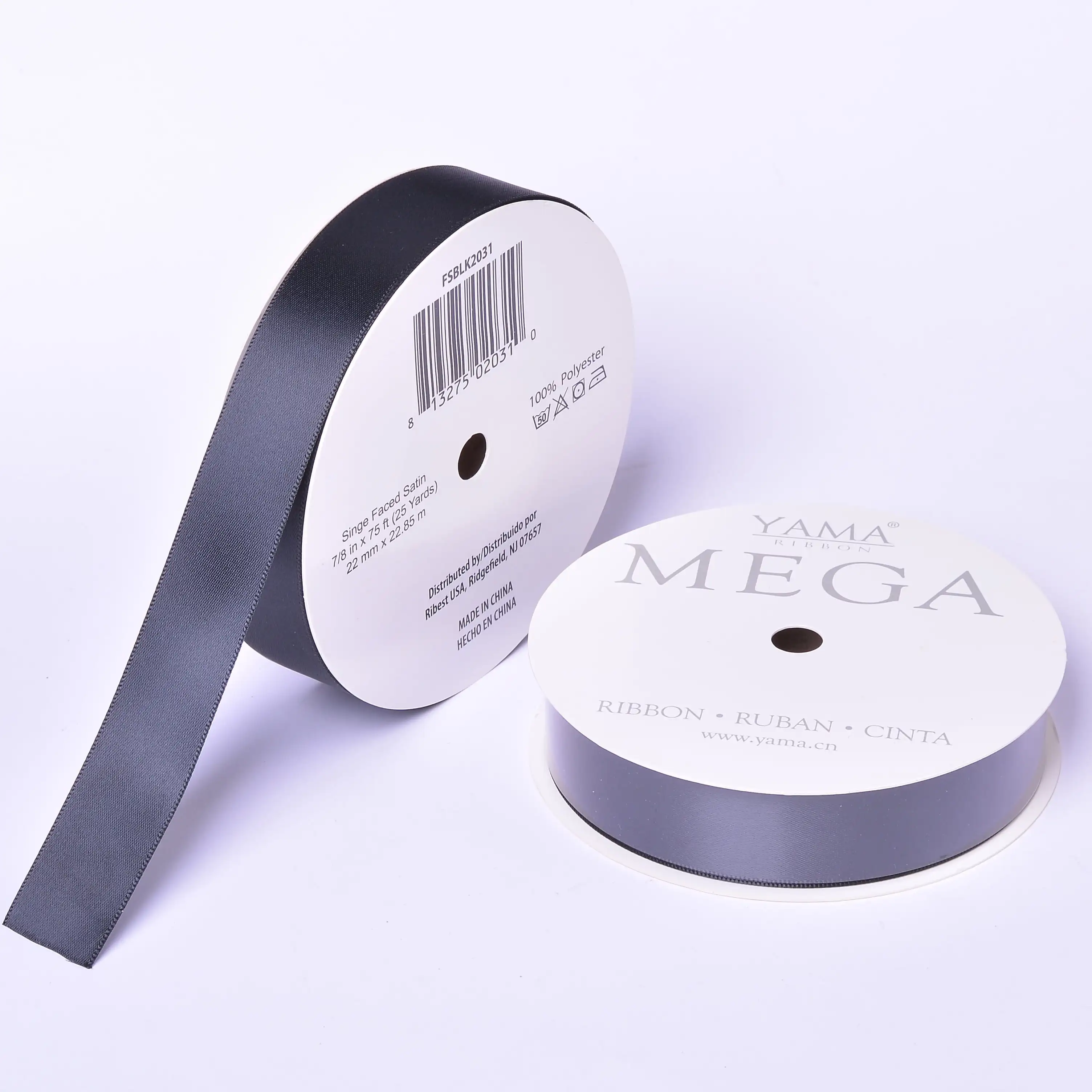 Yama Ribbon 1.5 Single Face Satin Black Mega Ribbon, 1 Each 
Yama Ribbon 1.5 Single Face Satin Black Mega Ribbon, 1 Each