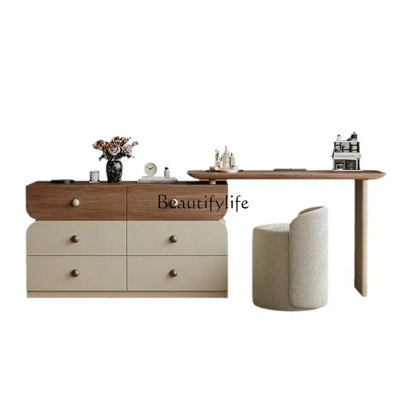 FG11New Chinese solid wood retro dresser chest cabinet integrated bedroom antique storage makeup table
FG11New Chinese solid wood retro dresser chest cabinet integrated bedroom antique storage makeup table