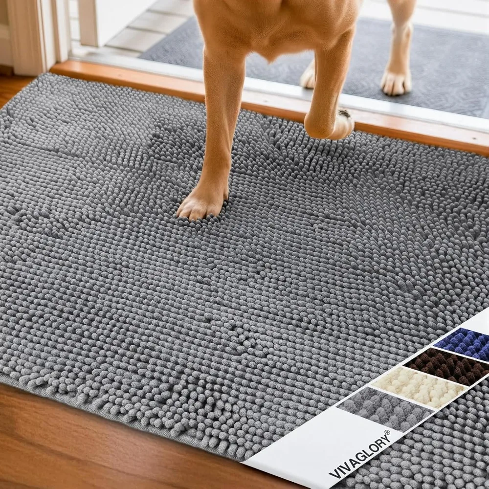 Dog Door Mat Dog Rug for Muddy Paw, Mat for Muddy Paw Door Indoor Floor Entryway, Waterproof Washable & Water Absorbent Dirt Trapper, 31" × 20", Grey
Dog Door Mat Dog Rug for Muddy Paw, Mat for Muddy Paw Door Indoor Floor Entryway, Waterproof Washable & Water Absorbent Dirt Trapper, 31" × 20", Grey