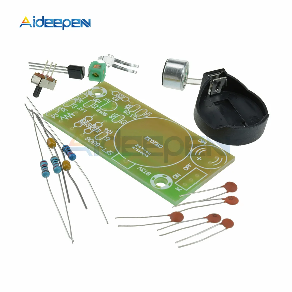 FM Transmitter Frequency Modulation Wireless Microphone Module DIY Kits Board Parts Simple Electronic Production Suite 88-108MHz
FM Transmitter Frequency Modulation Wireless Microphone Module DIY Kits Board Parts Simple Electronic Production Suite 88-108MHz