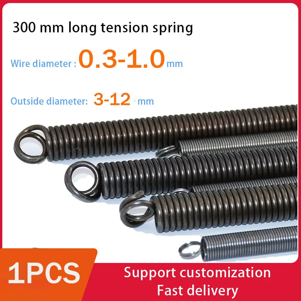 1Pcs/lot Double-Ring L-Shaped Tension Spring Spring Steel Wire Diameter0.3~1mm Od 3~10mm L300mm Support Customization
1Pcs/lot Double-Ring L-Shaped Tension Spring Spring Steel Wire Diameter0.3~1mm Od 3~10mm L300mm Support Customization