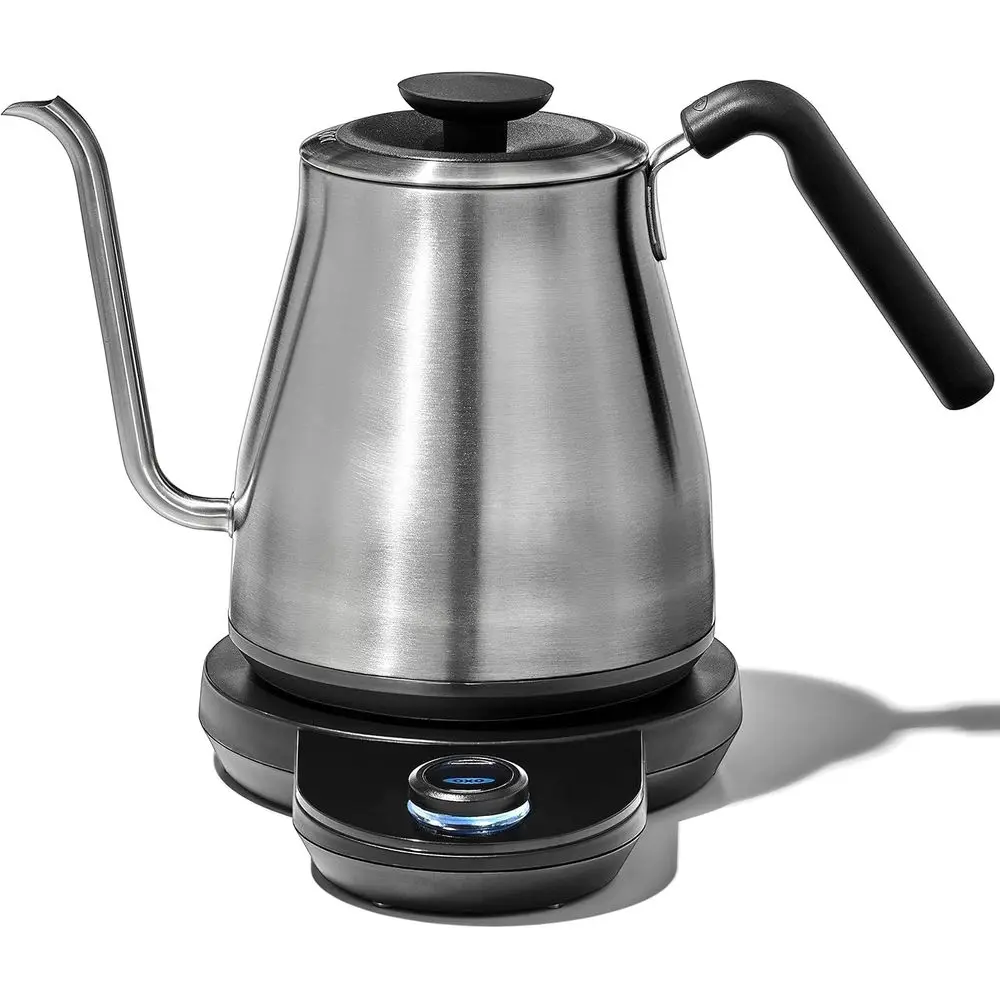 Adjustable Temp Pour Over Kettle - Hot Water, Coffee & Tea, Built-In Timer, Stainless Steel, 1L
Adjustable Temp Pour Over Kettle - Hot Water, Coffee & Tea, Built-In Timer, Stainless Steel, 1L