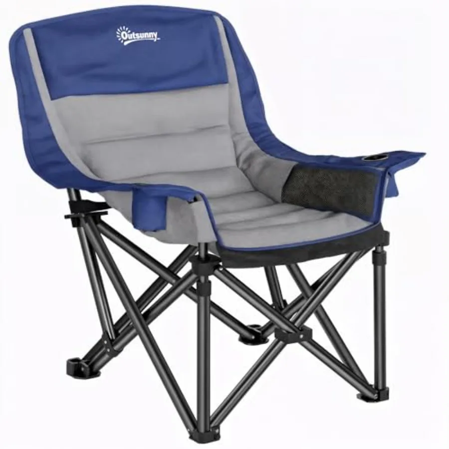 Outdoor double camping chair for adults: padded folding 2-person seat with armrests wine glass holder cup holder carry bag; bla
Outdoor double camping chair for adults: padded folding 2-person seat with armrests wine glass holder cup holder carry bag; bla
