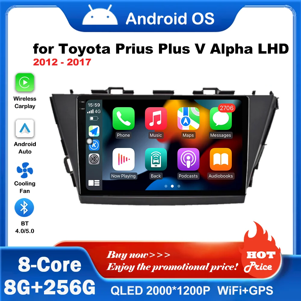 Navigation GPS Android Car Video Multimedia Player WiFi DSP Stereo BT Touch Screen for Toyota Prius Plus V Alpha LHD 2012 - 2017
Navigation GPS Android Car Video Multimedia Player WiFi DSP Stereo BT Touch Screen for Toyota Prius Plus V Alpha LHD 2012 - 2017
