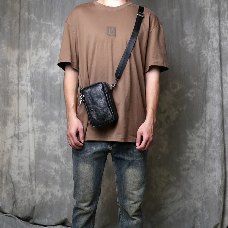 Retro Genuine Leather Mobile Phone Bag For Men's New Top Layer Cowhide Multifunctional Single Shoulder Crossbody Belt Waist ag
Retro Genuine Leather Mobile Phone Bag For Men's New Top Layer Cowhide Multifunctional Single Shoulder Crossbody Belt Waist ag