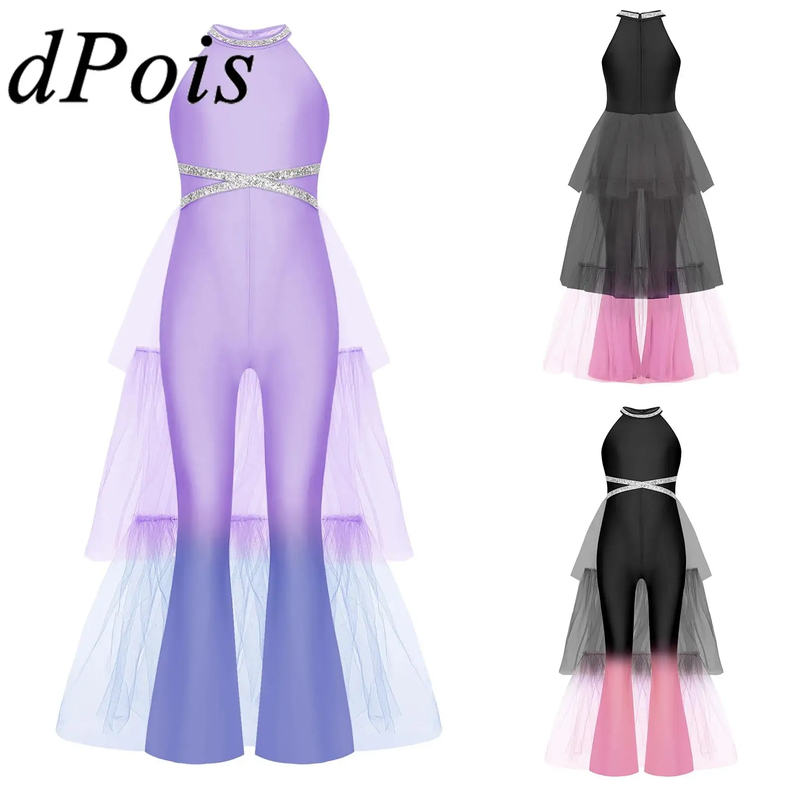 Gradient Kids Girls Party Jumpsuit Ruffled Tulle Stylish Festival Costume Ball Evening Show Fashion Children's Romper Streetwear
Gradient Kids Girls Party Jumpsuit Ruffled Tulle Stylish Festival Costume Ball Evening Show Fashion Children's Romper Streetwear
