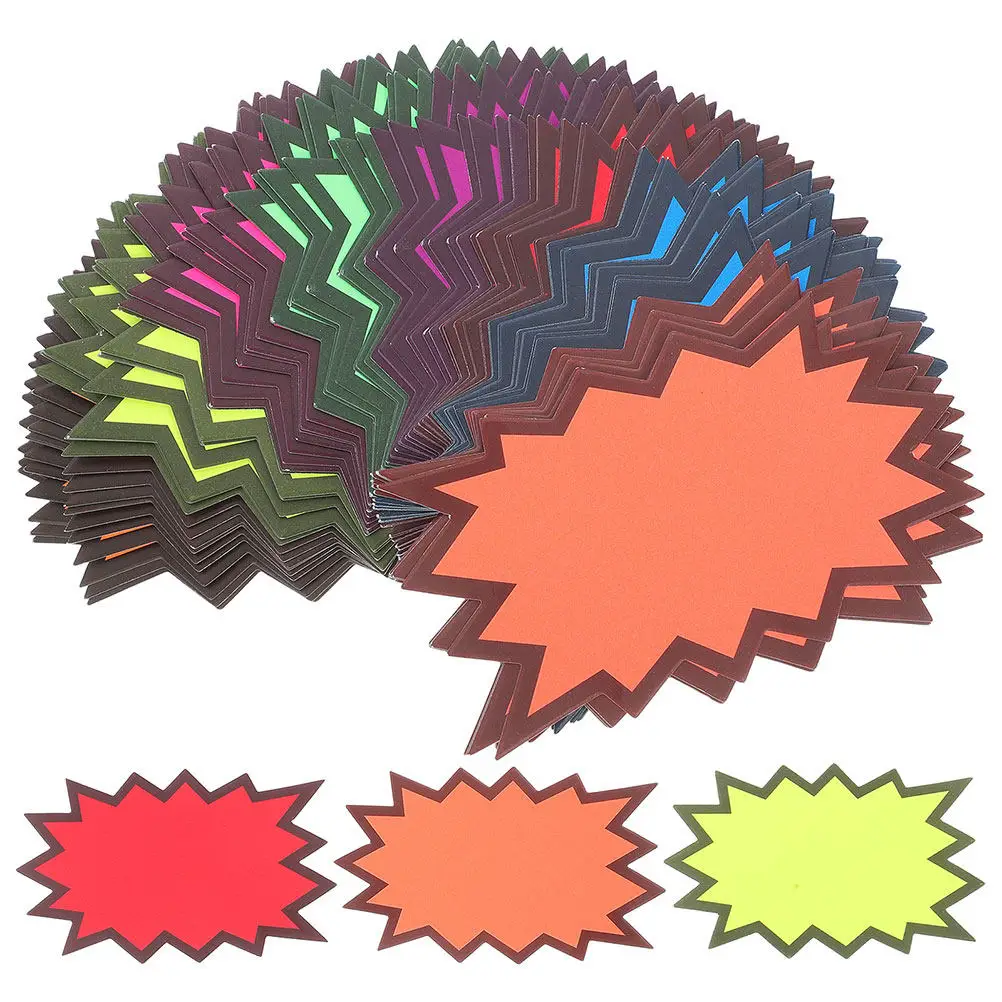 160Pcs Colorful Pop Advertising Burst Tags Blank Retail Sale Labels Supermarket Garage Yard Sale
160Pcs Colorful Pop Advertising Burst Tags Blank Retail Sale Labels Supermarket Garage Yard Sale