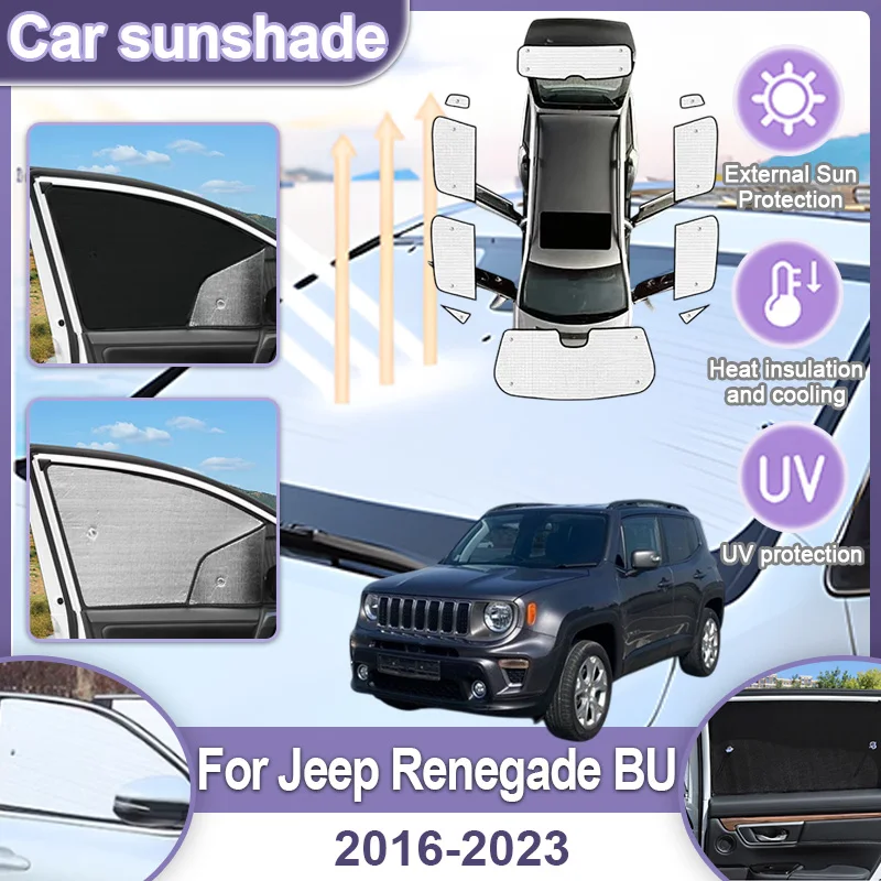 For Jeep Renegade Accessories BU 2016~2023 2019 2022 Car Full windshield Sun Shades Heat Shield Blocker UV Protector Accesorios
For Jeep Renegade Accessories BU 2016~2023 2019 2022 Car Full windshield Sun Shades Heat Shield Blocker UV Protector Accesorios