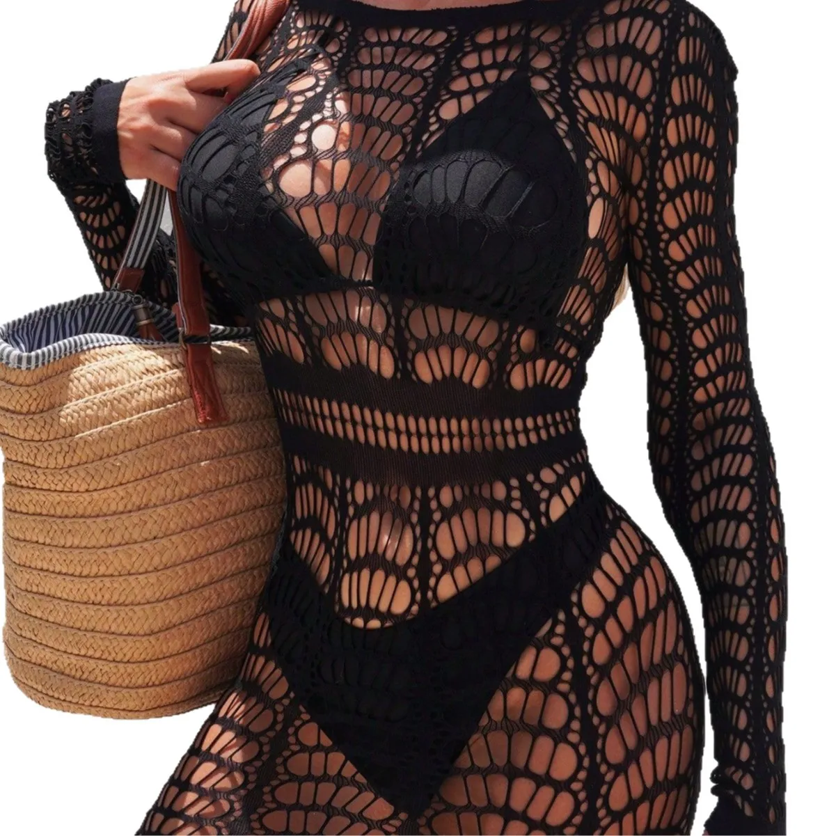 Sexy Lingerie New Model Bodycon Short Skirt Long-sleeved Mesh Dress Hollowed-out Sexy And Alluring Long Sleeved For Woman NMKZ
Sexy Lingerie New Model Bodycon Short Skirt Long-sleeved Mesh Dress Hollowed-out Sexy And Alluring Long Sleeved For Woman NMKZ