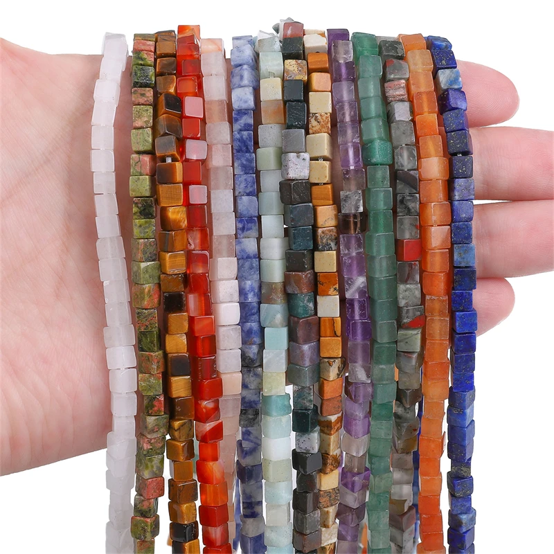 4x4mm Square Natural Stone Beads Loose Spacer Cube Bead For Jewelry Making DIY Earrings Bracelets Necklace Accessories
4x4mm Square Natural Stone Beads Loose Spacer Cube Bead For Jewelry Making DIY Earrings Bracelets Necklace Accessories