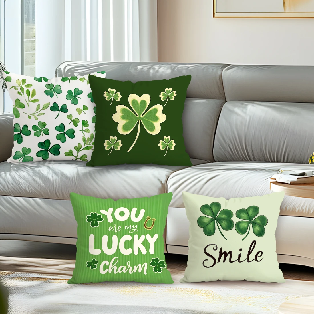 St. Patrick'S Day Clover Pillowcase Printed Polyester 40/45/50cm Throw Pillowcover Decorative Sofa Cushion Pillowslip Home Decor
St. Patrick'S Day Clover Pillowcase Printed Polyester 40/45/50cm Throw Pillowcover Decorative Sofa Cushion Pillowslip Home Decor