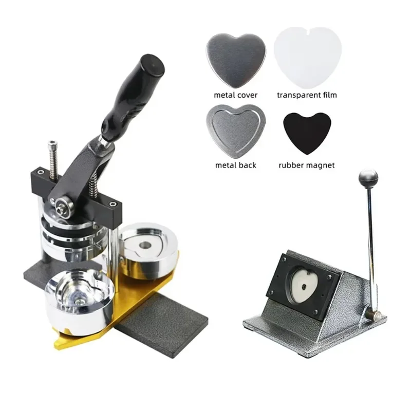 Heart-shape Refrigerator Sticker Set :57*53mm Love Making Machine+Same Size Cutter+100pcs Magnet Materials
Heart-shape Refrigerator Sticker Set :57*53mm Love Making Machine+Same Size Cutter+100pcs Magnet Materials