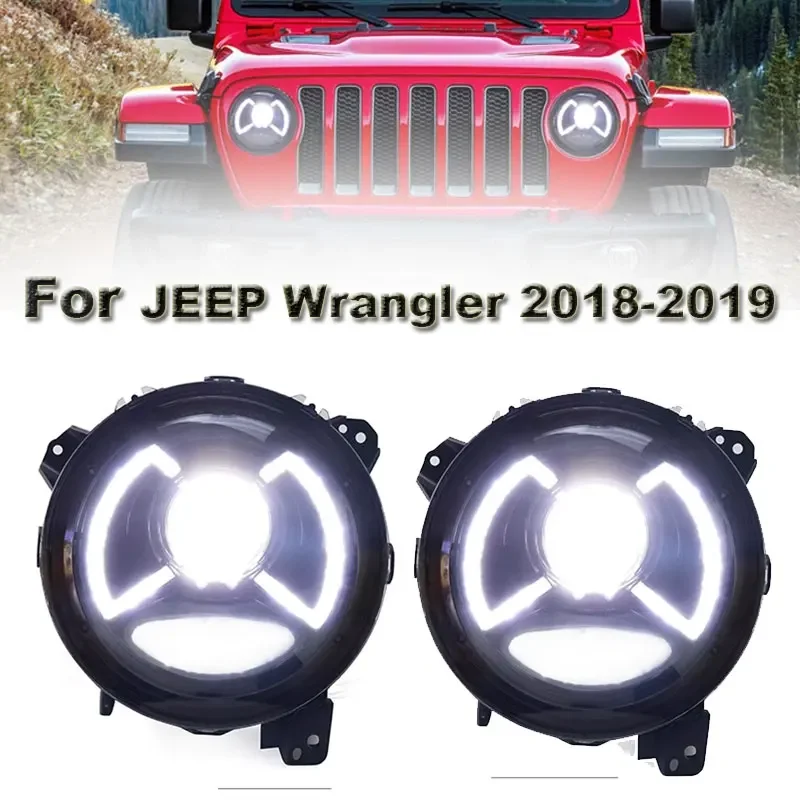 Светодиодные фары для Jeep Wrangler, светодиодные фары 2018-2019, фары Wrangler DRL, указатель поворота, дальний свет, линза проектора «ангельский глаз»
Светодиодные фары для Jeep Wrangler, светодиодные фары 2018-2019, фары Wrangler DRL, указатель поворота, дальний свет, линза проектора «ангельский глаз»