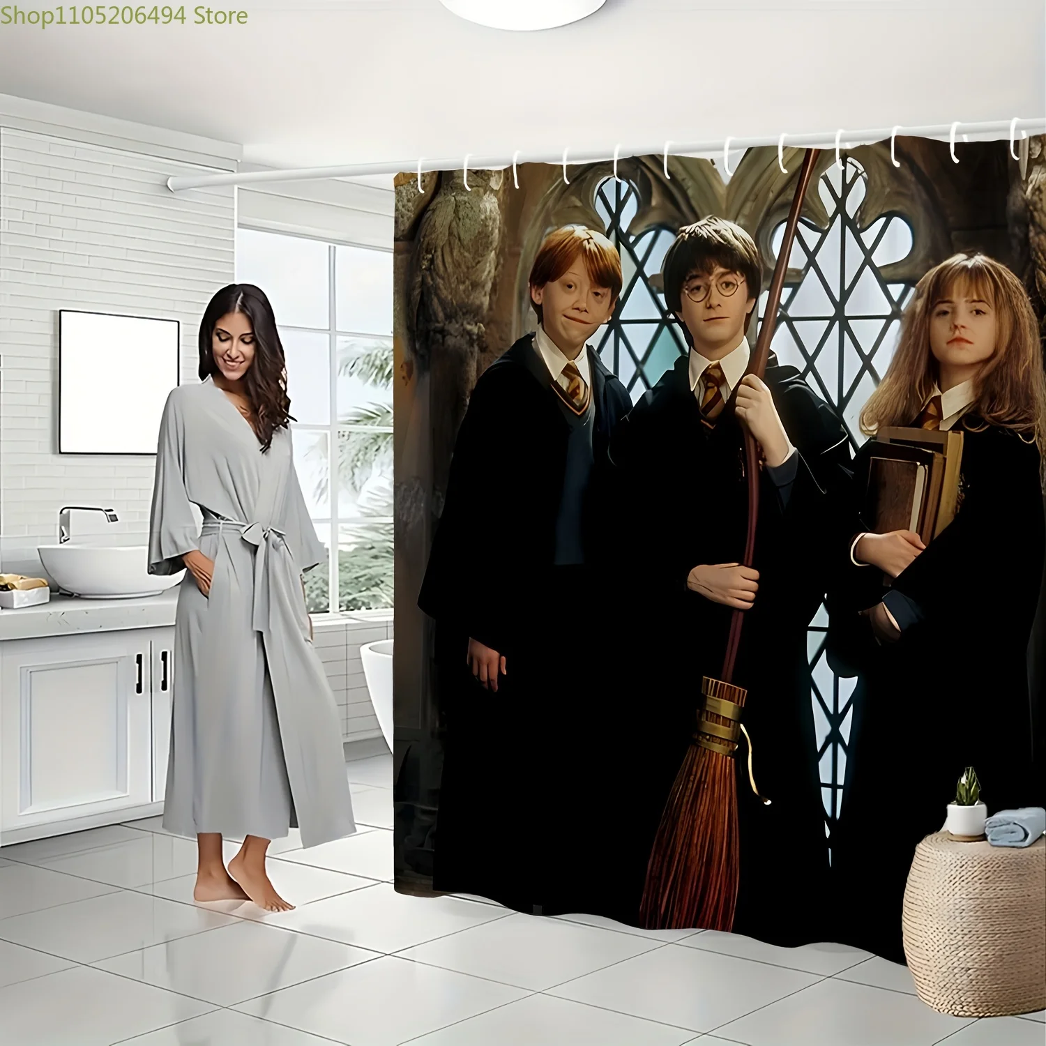 1pc Warner Bros. Themed Bathroom Shower Curtain, Machine Washable with Harry Potter and Looney Tunes Anime Design, Includes 12
1pc Warner Bros. Themed Bathroom Shower Curtain, Machine Washable with Harry Potter and Looney Tunes Anime Design, Includes 12