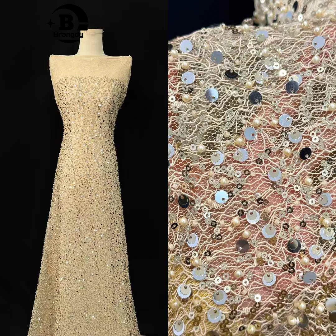 2025 French High-end Luxury Elegant Handmade Beaded Lace Fabric Nigerian African Sequins Net Lace Fabric Women's Party Dresses
2025 French High-end Luxury Elegant Handmade Beaded Lace Fabric Nigerian African Sequins Net Lace Fabric Women's Party Dresses
