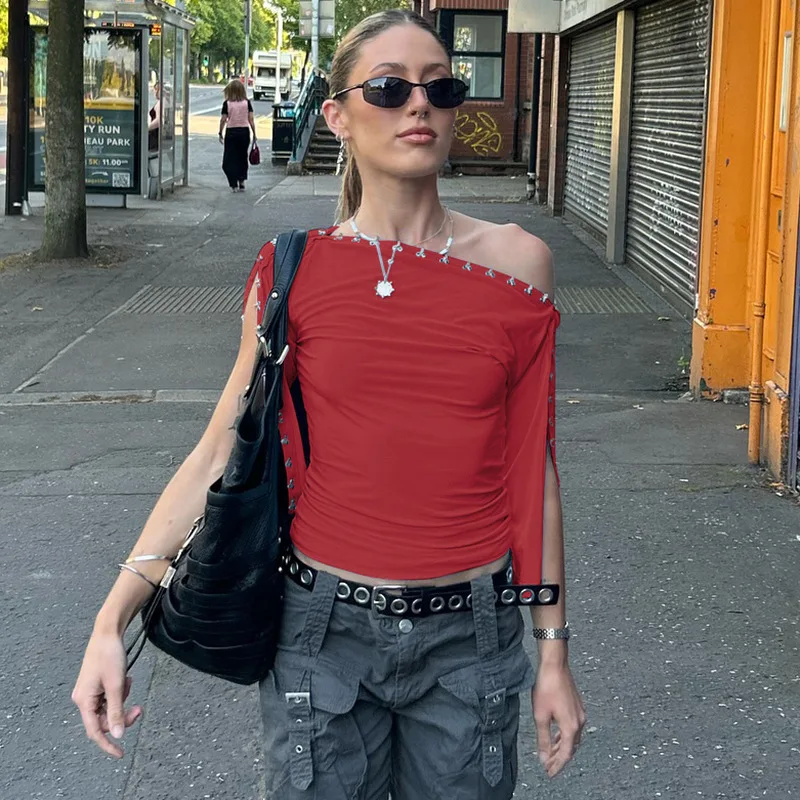 Talenza Summer Casual T-Shirt Women's Fashion Off-Shoulder Irregular Solid Tops New Commuting Streetwear Sexy Women's Tees 2026
Talenza Summer Casual T-Shirt Women's Fashion Off-Shoulder Irregular Solid Tops New Commuting Streetwear Sexy Women's Tees 2026