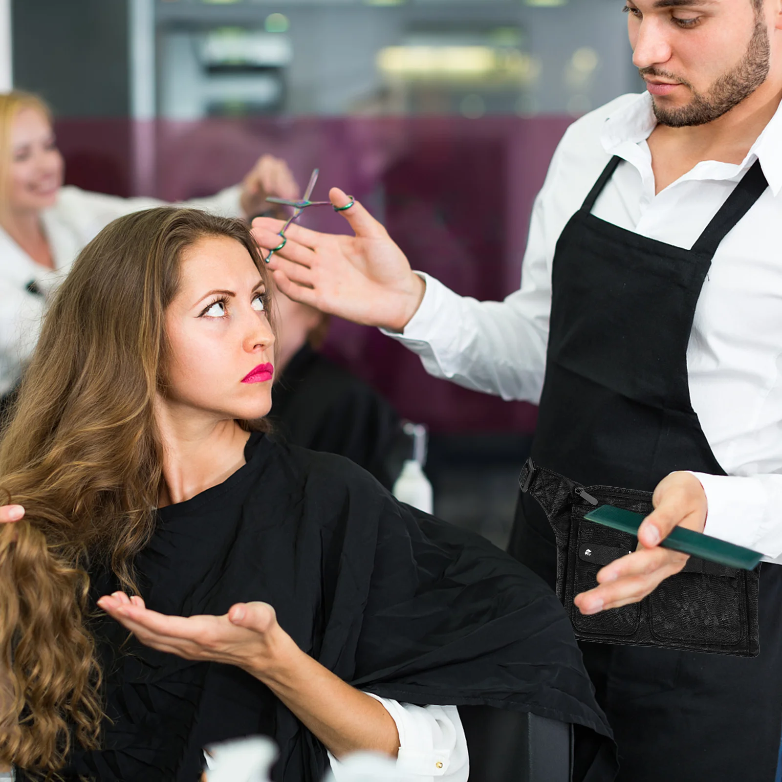 Ножницы на талии, холст Оксфорд, держатель для парикмахерских инструментов, портативный для салона, парикмахерская, поясные сумки для парикмахерской, уличного использования
Ножницы на талии, холст Оксфорд, держатель для парикмахерских инструментов, портативный для салона, парикмахерская, поясные сумки для парикмахерской, уличного использования