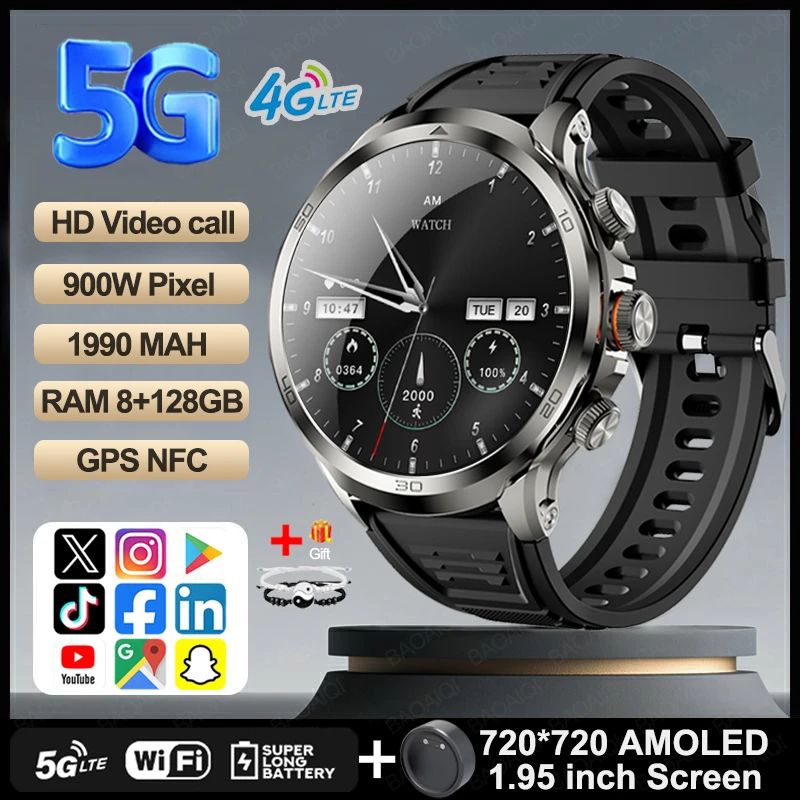Полная сеть 5G/4G Смарт-часы 1,95 дюйма 720*720 Большой экран HD 8 ГБ + 128 ГБ ОЗУ Видеозвонок Смарт-часы Google Play WIFI GPS Sim-карта
Полная сеть 5G/4G Смарт-часы 1,95 дюйма 720*720 Большой экран HD 8 ГБ + 128 ГБ ОЗУ Видеозвонок Смарт-часы Google Play WIFI GPS Sim-карта