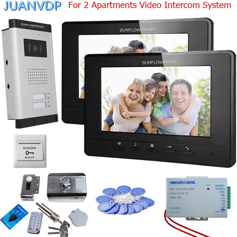 Access Control Rfid 7inch Video Door Intercom Color Monitors with Camera Call 2 Lines Video Door Phone Doorbells Apartments 2
Access Control Rfid 7inch Video Door Intercom Color Monitors with Camera Call 2 Lines Video Door Phone Doorbells Apartments 2