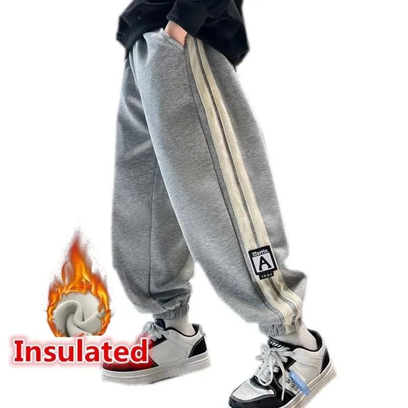 Cowboy Warm Insulated Trousers With Side Stripe Child Winter Thermal Pants for a Boy Korean 2024 Kids Teenager Sweatpants 5-14Y
Cowboy Warm Insulated Trousers With Side Stripe Child Winter Thermal Pants for a Boy Korean 2024 Kids Teenager Sweatpants 5-14Y