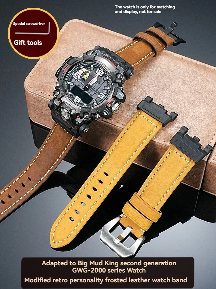 Ремешок для часов Casio G-SHOCK второго поколения Big Mud King Modified GWG-2000, ретро-ремешок из воловьей кожи, мужской кожаный ремешок для часов GWG-2040
Ремешок для часов Casio G-SHOCK второго поколения Big Mud King Modified GWG-2000, ретро-ремешок из воловьей кожи, мужской кожаный ремешок для часов GWG-2040