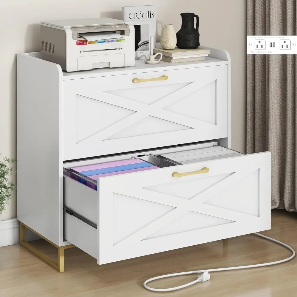 File Cabinet 2 Drawers Lateral File Cabinet with Charging Station for Letter/Legal/A4 Size Hanging Files
File Cabinet 2 Drawers Lateral File Cabinet with Charging Station for Letter/Legal/A4 Size Hanging Files
