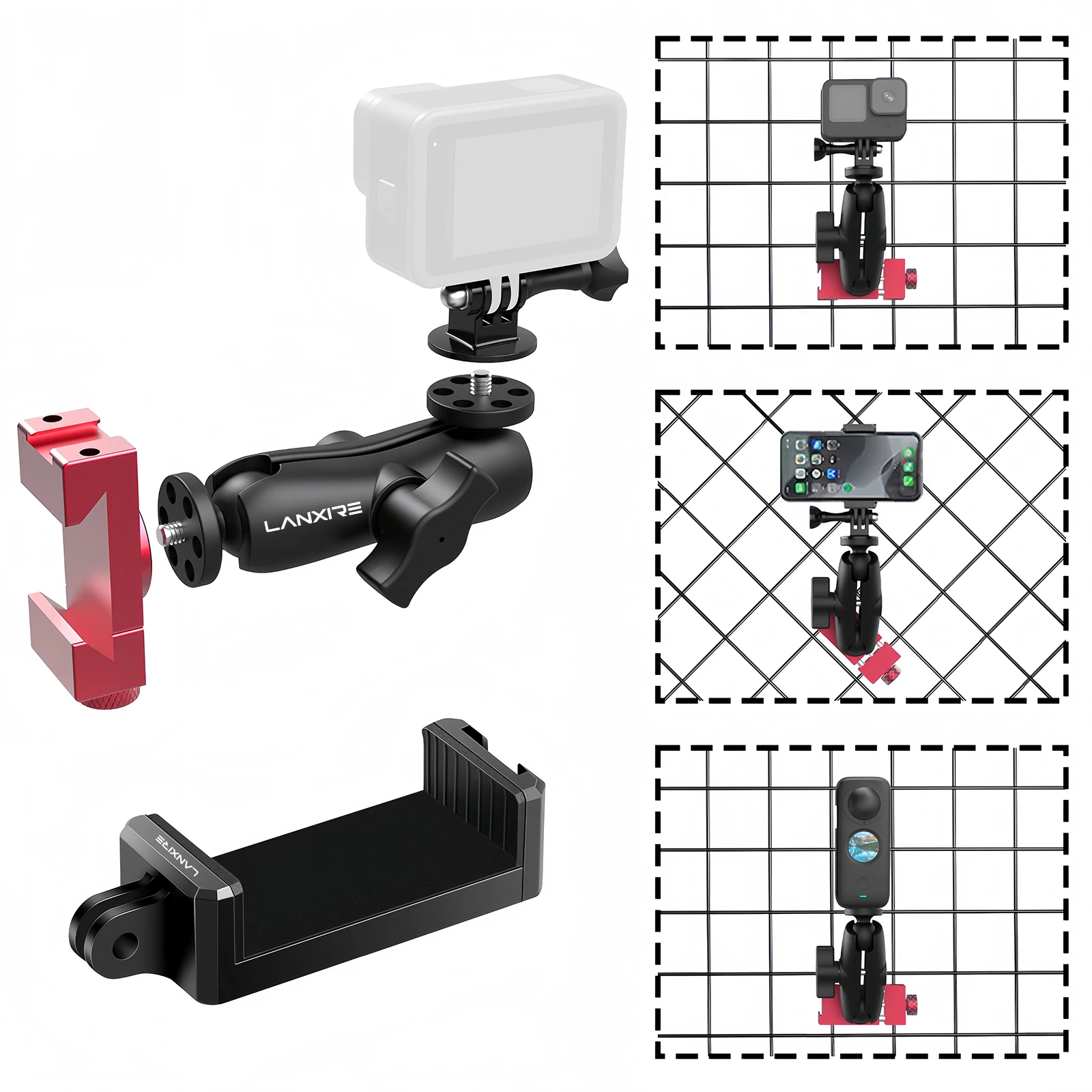 Lanxire Sports Fence Mount for GoPro 10-13/iPhone/Insta360/Mevo Camera, Chain Link Field Recorder for Baseball/Football/Tennis
Lanxire Sports Fence Mount for GoPro 10-13/iPhone/Insta360/Mevo Camera, Chain Link Field Recorder for Baseball/Football/Tennis