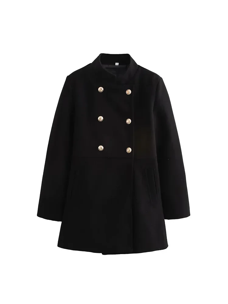 Willshela Women Fashion Black Double Breasted Trench Vintage Stand Neck Long Sleeves Female Chic Lady Outfits
Willshela Women Fashion Black Double Breasted Trench Vintage Stand Neck Long Sleeves Female Chic Lady Outfits