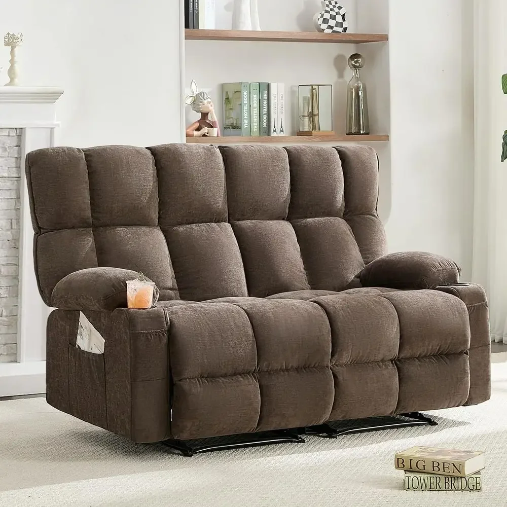 Large 2-Seat Reclining Loveseat with Cup Holders and Storage, Traditional Manual Couch for Living Room, RV, Home Theater (Fabric
Large 2-Seat Reclining Loveseat with Cup Holders and Storage, Traditional Manual Couch for Living Room, RV, Home Theater (Fabric