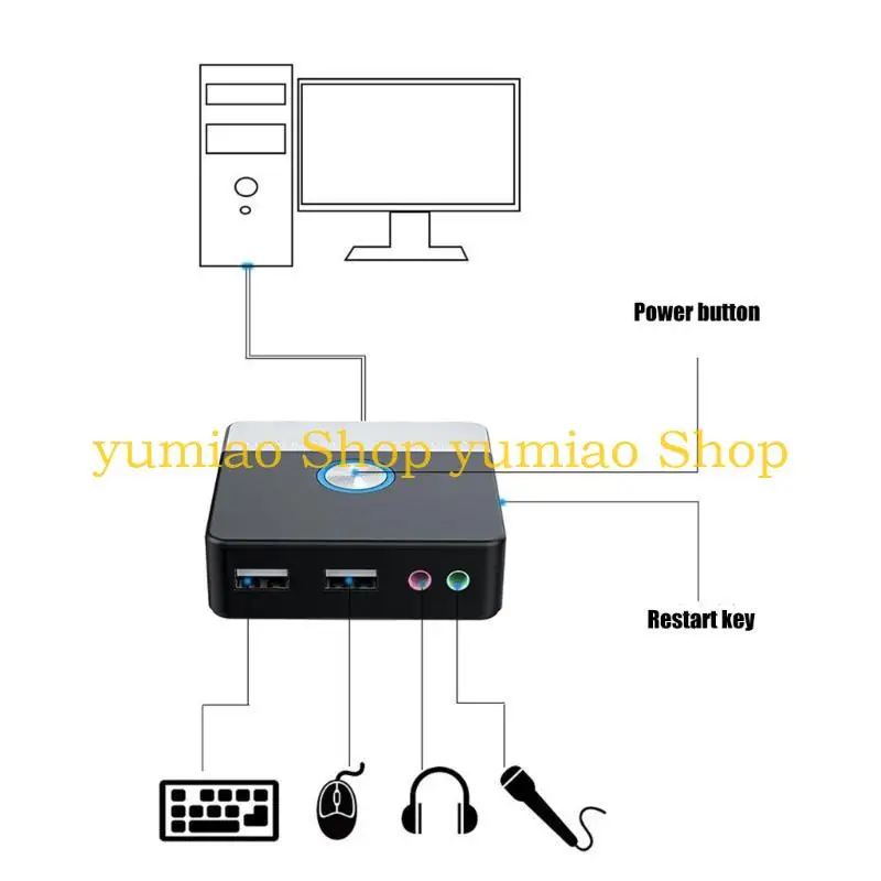 587B Desktop Computer Case Power Switcher Button with Double USB Port LED Lights
587B Desktop Computer Case Power Switcher Button with Double USB Port LED Lights