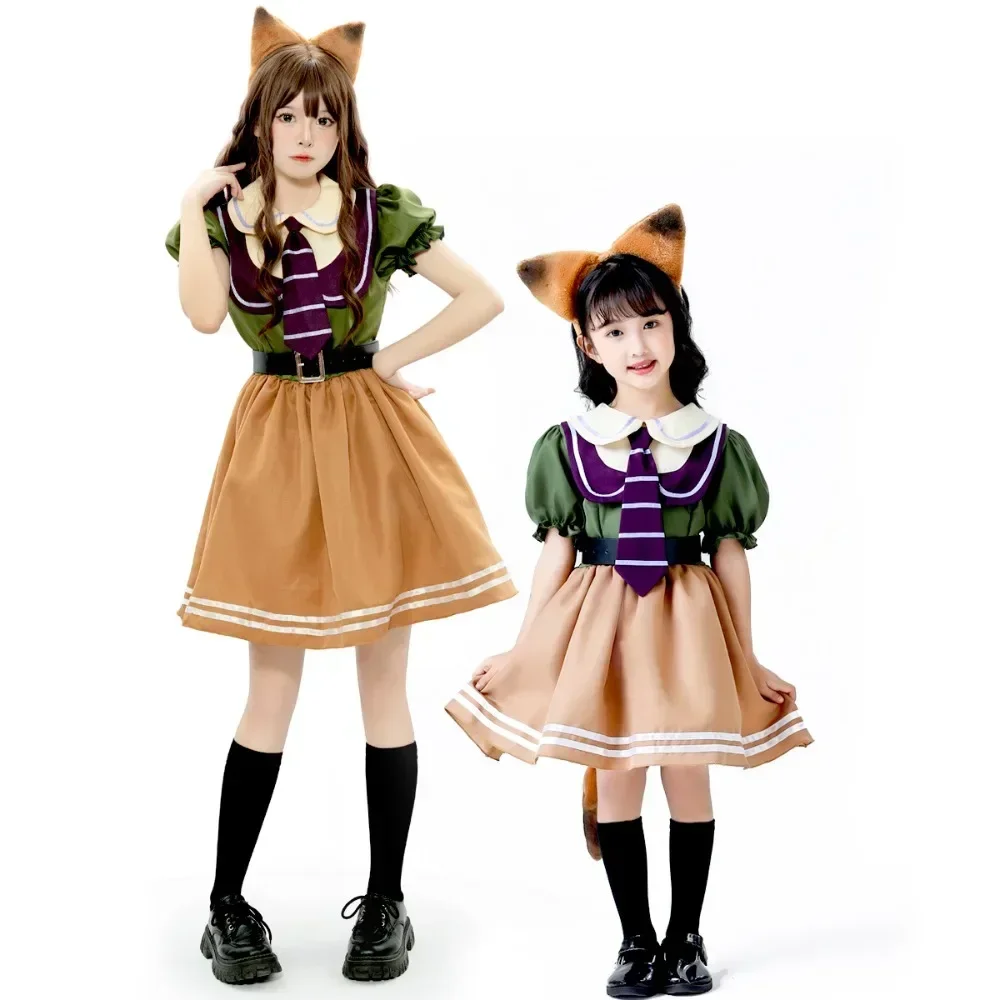 Movie Zootropolis NickWilde Cosplay Costume Women Dress Headwear Tail Tie Belt Full Set Girls Role Play Dress Suit Halloween
Movie Zootropolis NickWilde Cosplay Costume Women Dress Headwear Tail Tie Belt Full Set Girls Role Play Dress Suit Halloween