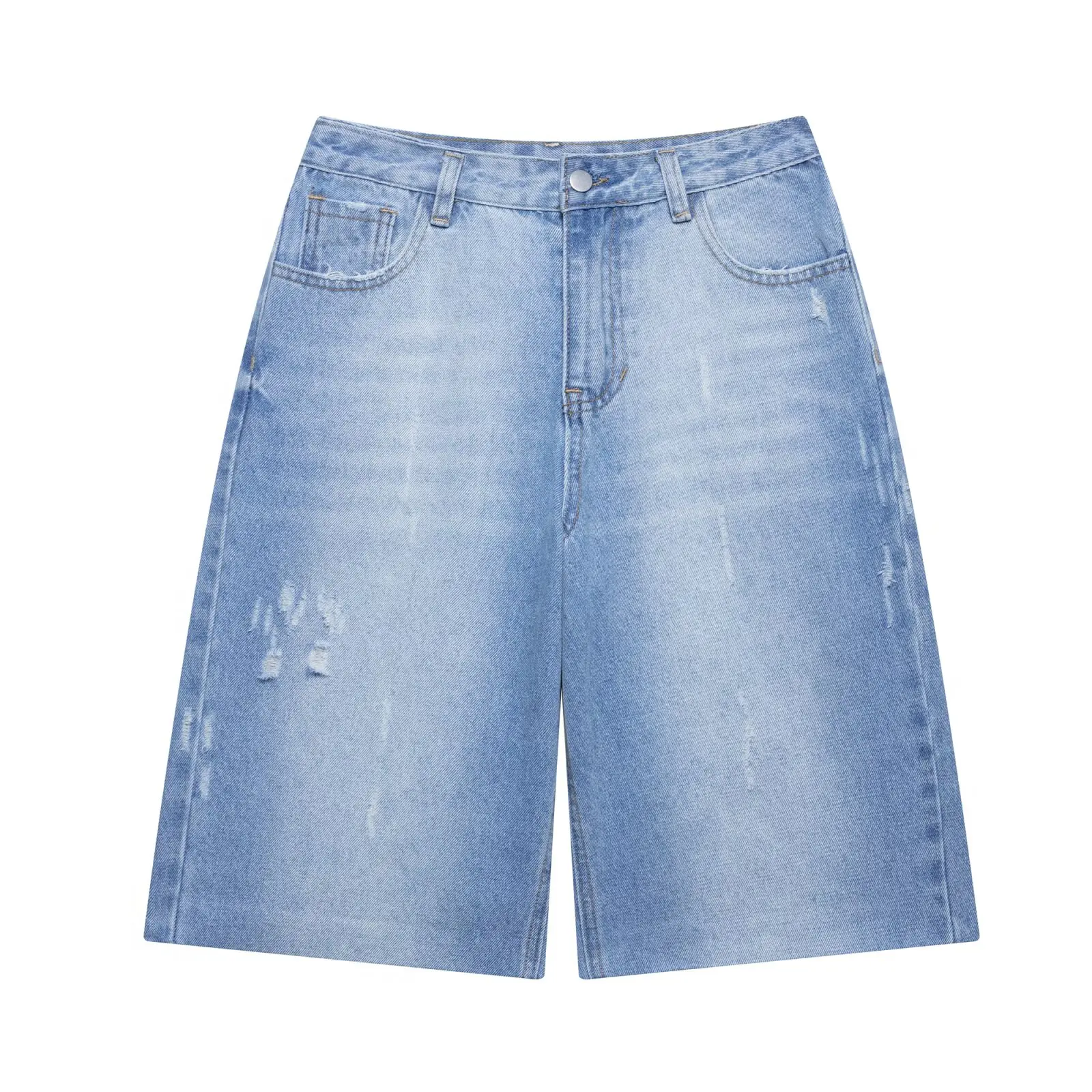 BM&MD&ZA Women's Casual Loose Mid Waist Denim Knee Length Shorts with Worn and Ripped Hole Decoration
BM&MD&ZA Women's Casual Loose Mid Waist Denim Knee Length Shorts with Worn and Ripped Hole Decoration
