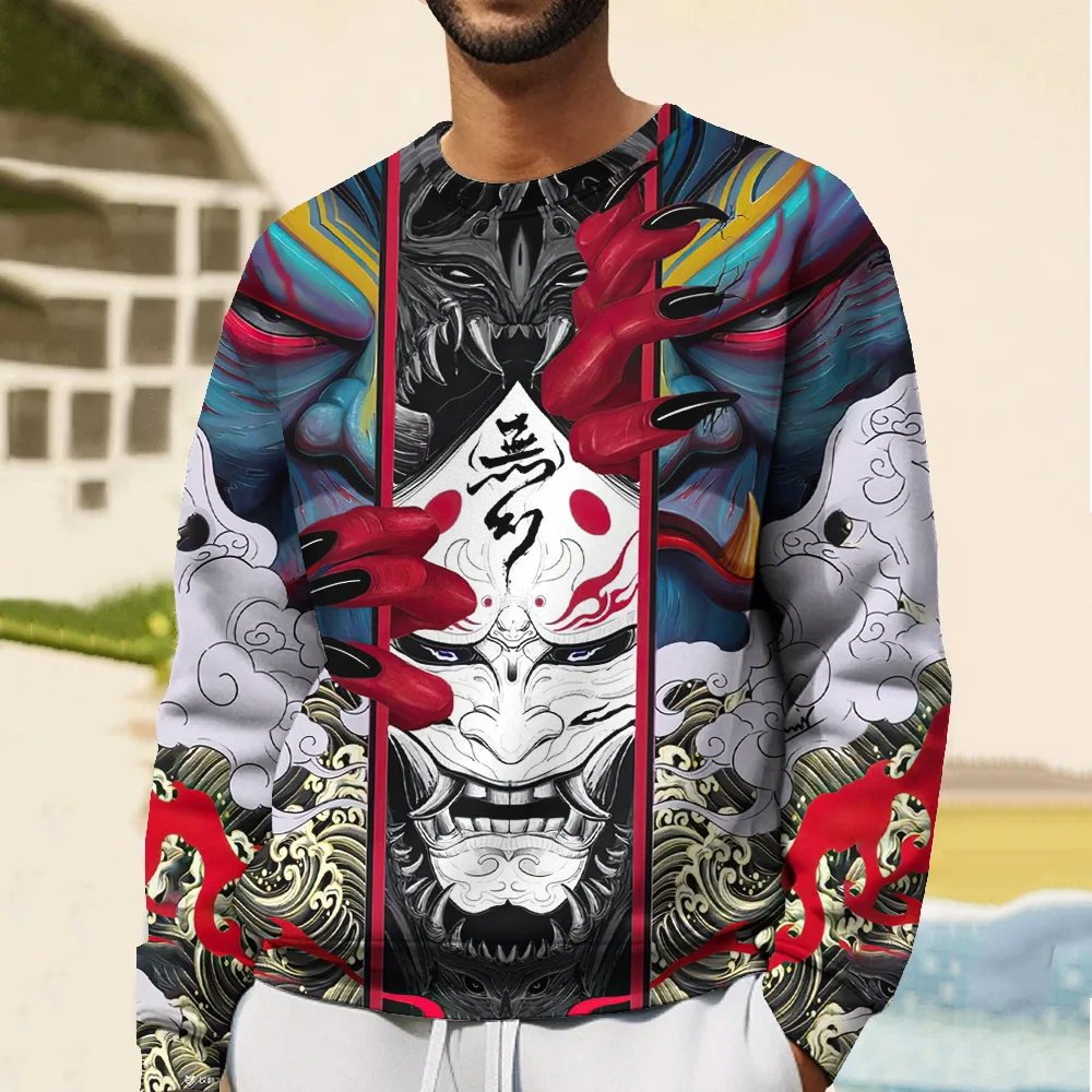 3d Ghost Mask Print Long Sleeve T-Shirt For Men Autumn Round Neck Sweatshirt Retro Fashion Male Clothing Oversized Hoodies Men
3d Ghost Mask Print Long Sleeve T-Shirt For Men Autumn Round Neck Sweatshirt Retro Fashion Male Clothing Oversized Hoodies Men