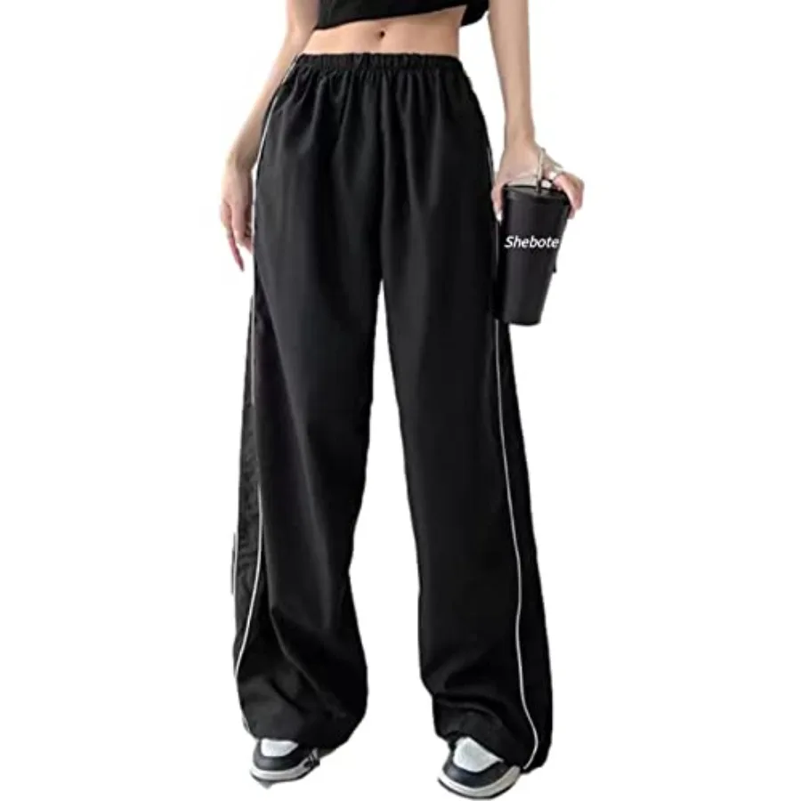 Womens Parachute Pants Wide Leg Baggy Pants Y2K Elastic Waist Jogger Sweatpants Track Pants Streetwear
Womens Parachute Pants Wide Leg Baggy Pants Y2K Elastic Waist Jogger Sweatpants Track Pants Streetwear