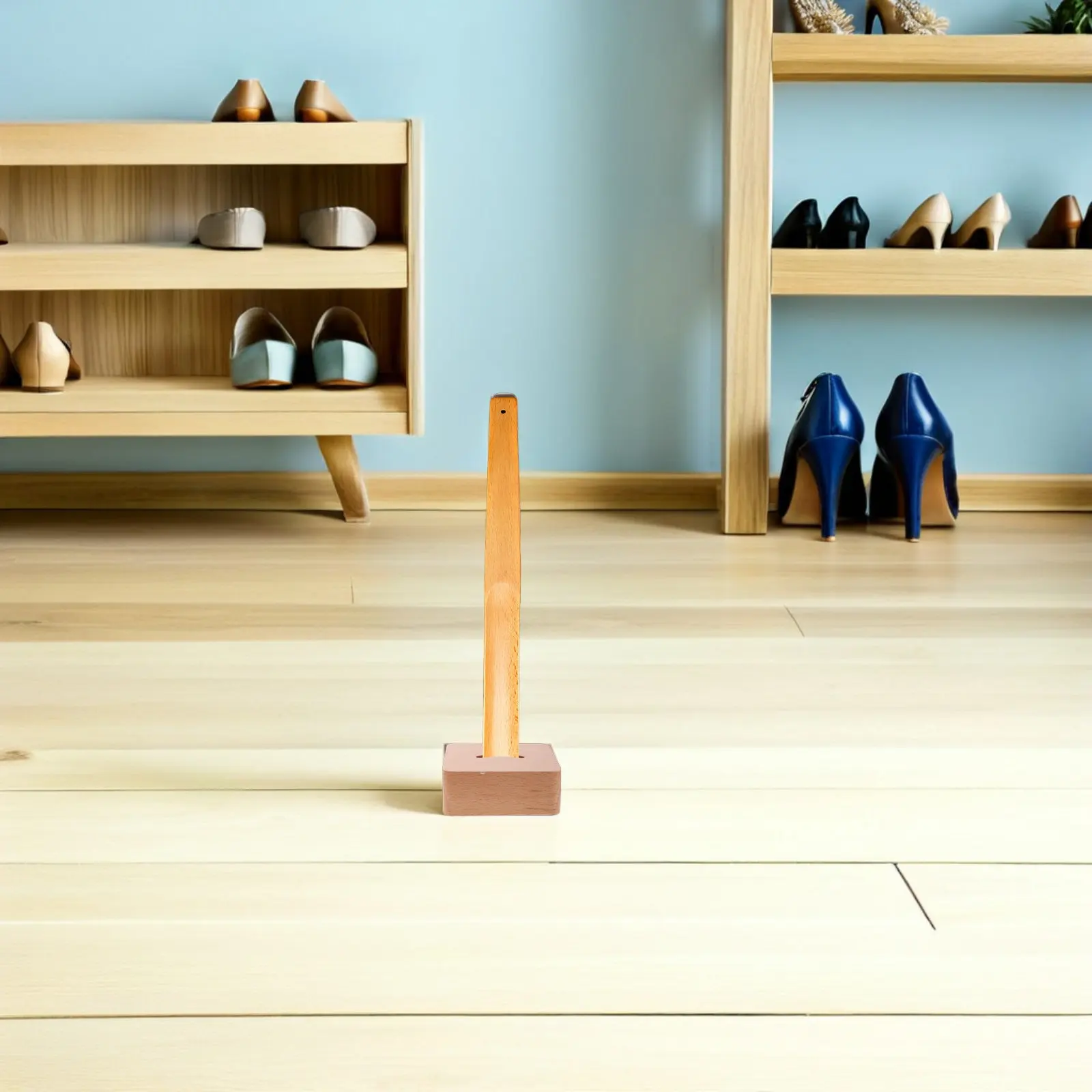 Wooden Shoe Horn Stand Display Base Organizer for Closet Entryway Hallway Home Storage 3.54x3.54x1.38in Wear-Resistant Compact
Wooden Shoe Horn Stand Display Base Organizer for Closet Entryway Hallway Home Storage 3.54x3.54x1.38in Wear-Resistant Compact