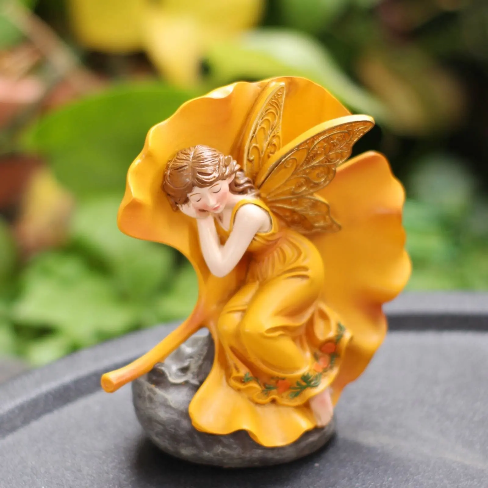 Ginkgo Foliage Fairy Figurine Resin Flower Fairy Ornament Ginkgo Foliage Statue Hand Painted Gift Idea for Tabletop
Ginkgo Foliage Fairy Figurine Resin Flower Fairy Ornament Ginkgo Foliage Statue Hand Painted Gift Idea for Tabletop