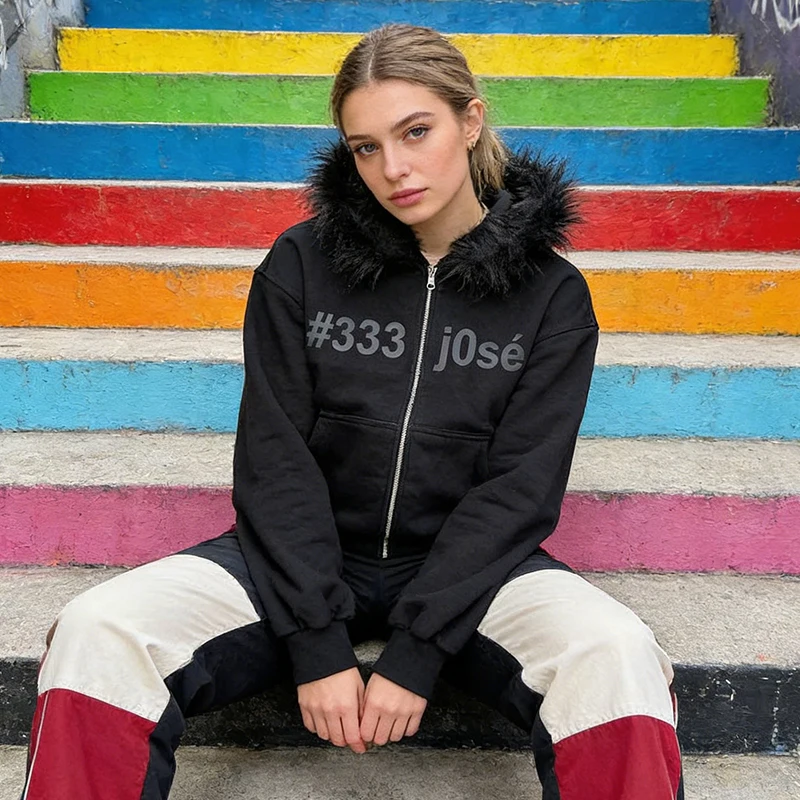 Женская толстовка Y2K с длинными рукавами в готическом стиле, с принтом, свободного кроя, повседневная, в стиле гранж, камуфляжная, на молнии, с меховым капюшоном, уличная одежда
Женская толстовка Y2K с длинными рукавами в готическом стиле, с принтом, свободного кроя, повседневная, в стиле гранж, камуфляжная, на молнии, с меховым капюшоном, уличная одежда