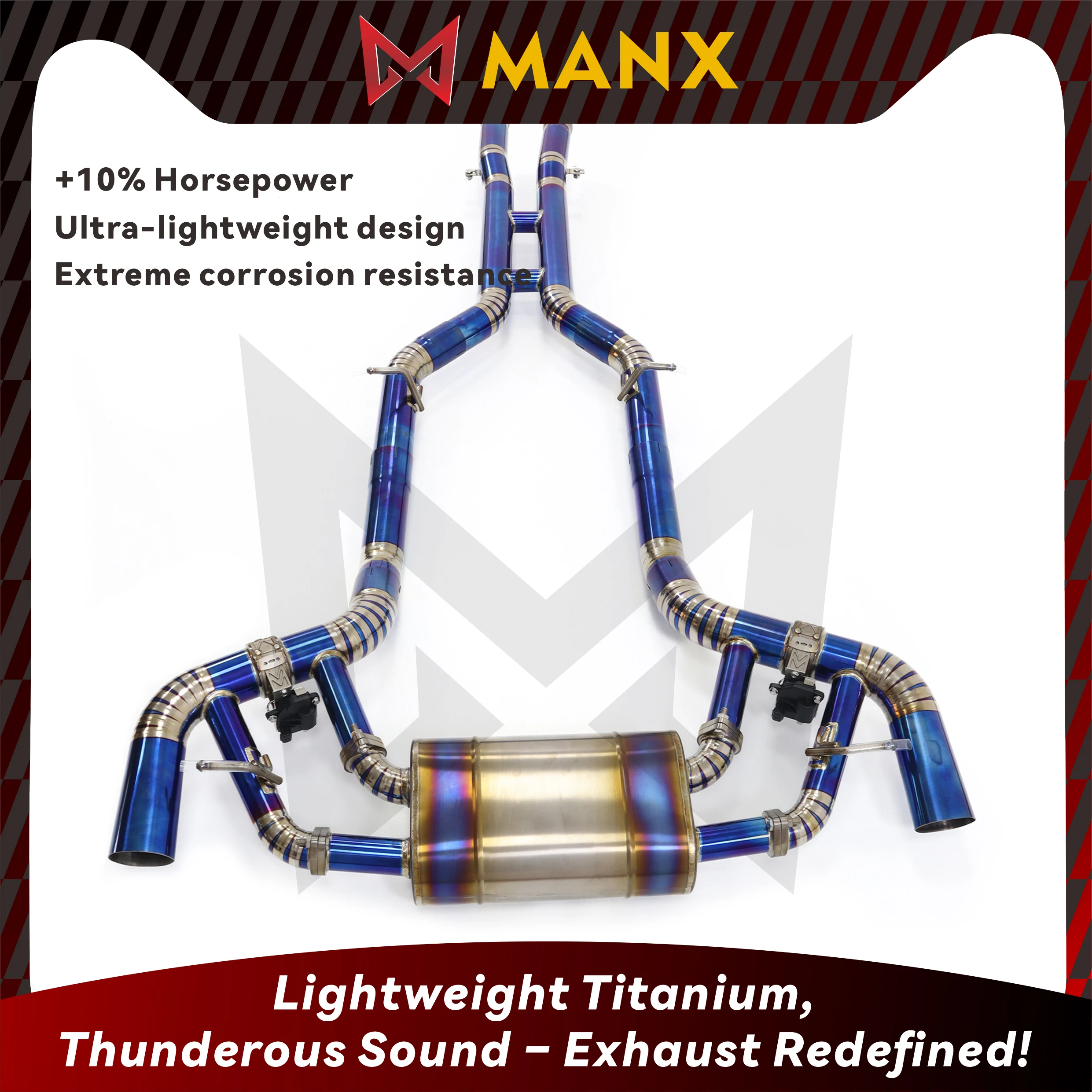 High Performance MANX Catback For Mercedes BENZ AMG GT GTS GTC Focus On Titanium Alloy High Quality With Electronic Valve Muffle
High Performance MANX Catback For Mercedes BENZ AMG GT GTS GTC Focus On Titanium Alloy High Quality With Electronic Valve Muffle