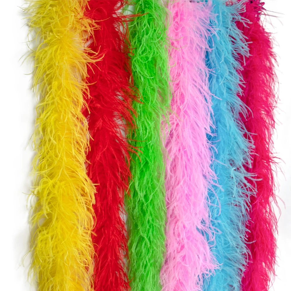 2Meters Multicolor Ostrich Feathers Boas 6ply High Quality for Wedding Dress Plume Shawl DecorationClothes Accessory Crafts
2Meters Multicolor Ostrich Feathers Boas 6ply High Quality for Wedding Dress Plume Shawl DecorationClothes Accessory Crafts