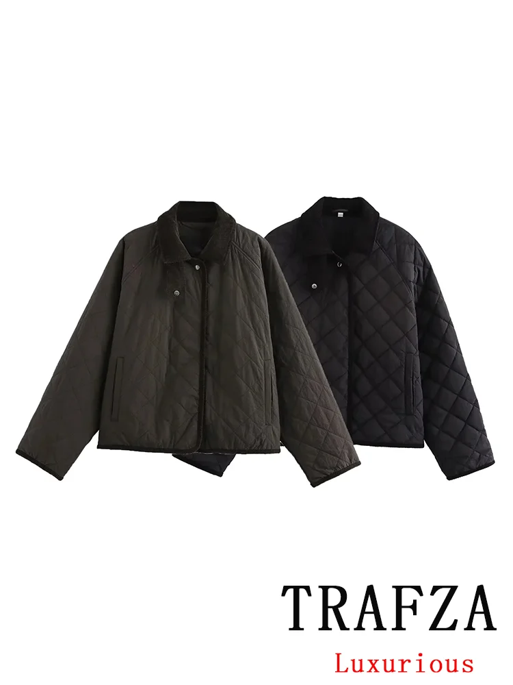 TRAFZA Casual Vintage Solid Women Loose Jackets Button Pockets Thick Coats New Fashion 2024 Autumn Winter Office Wear Coats
TRAFZA Casual Vintage Solid Women Loose Jackets Button Pockets Thick Coats New Fashion 2024 Autumn Winter Office Wear Coats