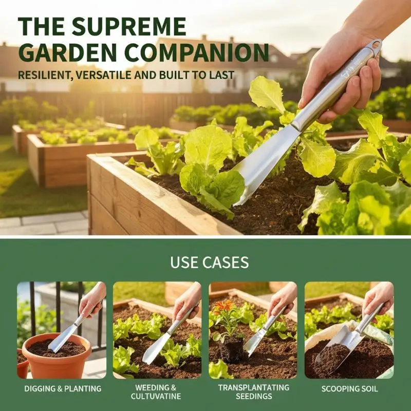 Thickened Stainless Steel Garden Trowel Heavy Duty Shovel Spade For Planting Transplanting Digging Weeding Outdoor Tool
Thickened Stainless Steel Garden Trowel Heavy Duty Shovel Spade For Planting Transplanting Digging Weeding Outdoor Tool