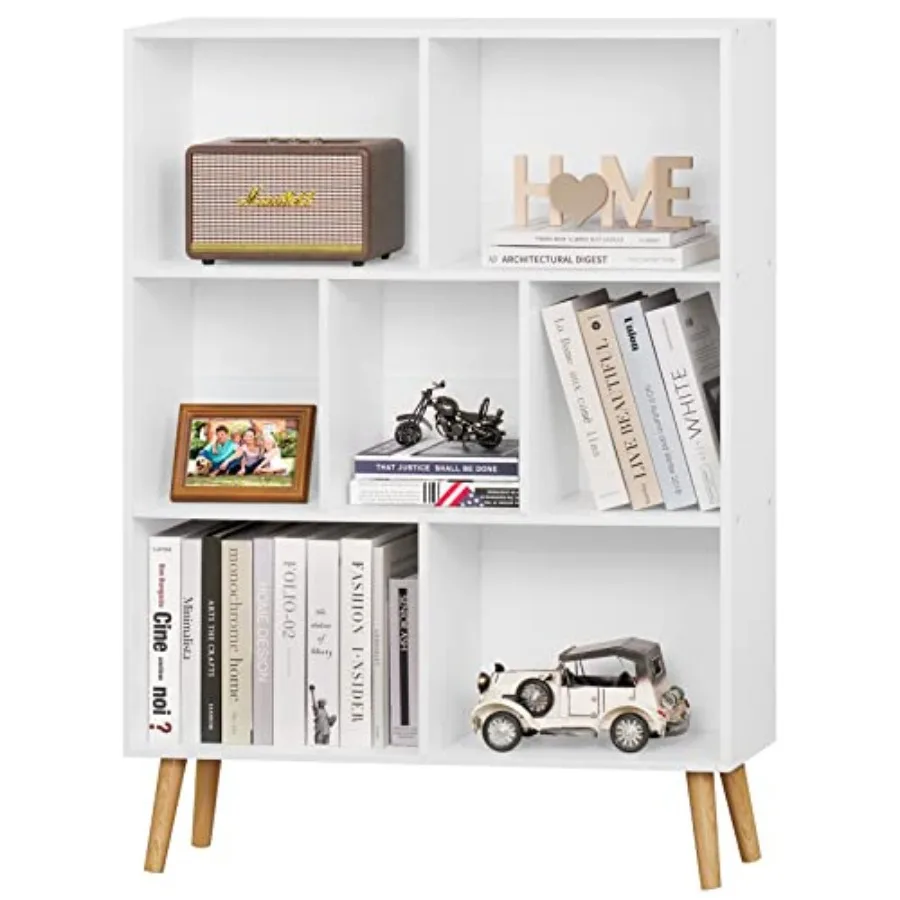 Bookshelf3 Tier Book Shelf with Legs 7 Cube Minimalist Bookcase Storage Organizer Shelves Display Bookcases for Bedroom Living
Bookshelf3 Tier Book Shelf with Legs 7 Cube Minimalist Bookcase Storage Organizer Shelves Display Bookcases for Bedroom Living