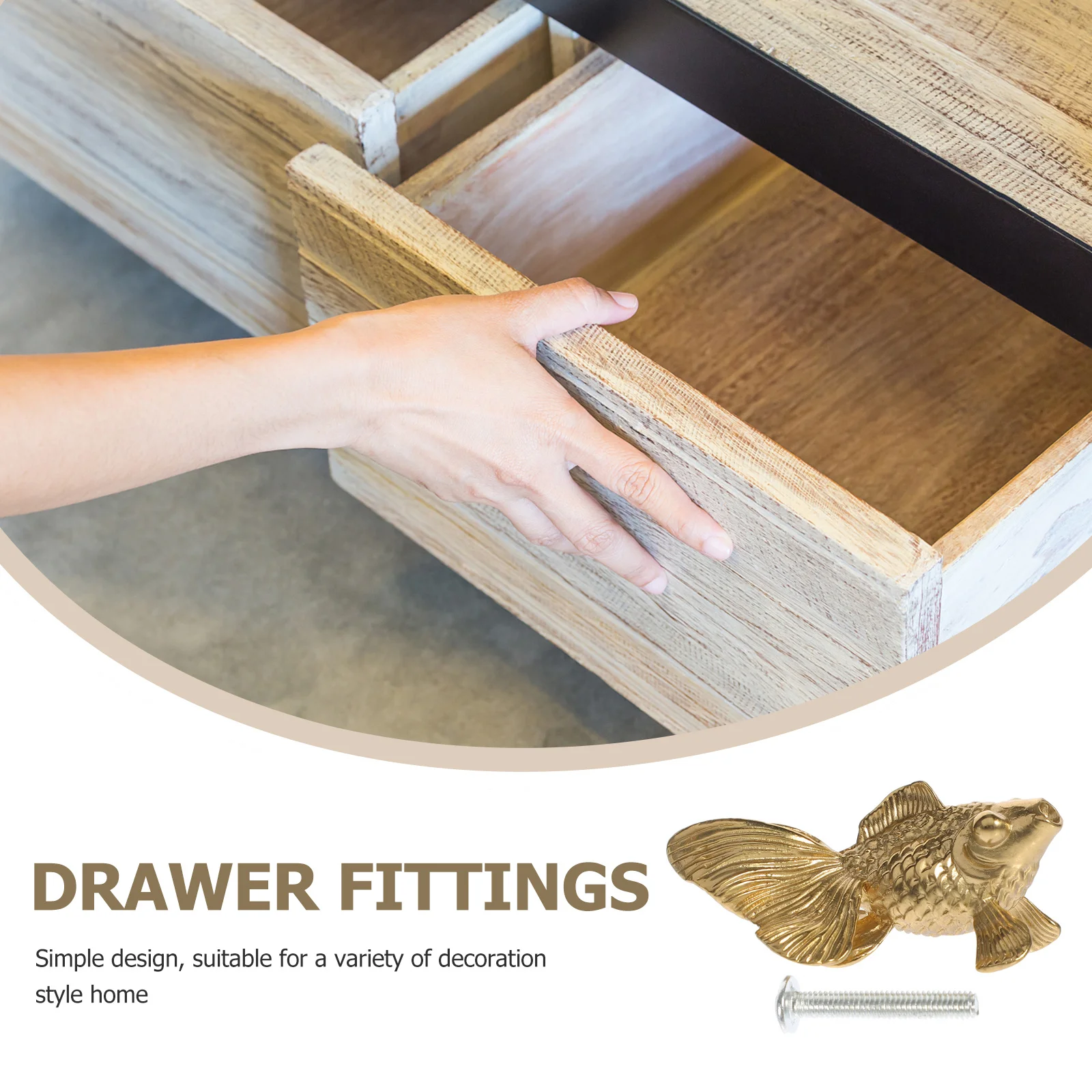 Goldfish Shaped Brass Dresser Knob Sturdy Metal Drawer Pull Easy Install for Cupboard Wardrobe Decorative Use Brass Drawer Knobs
Goldfish Shaped Brass Dresser Knob Sturdy Metal Drawer Pull Easy Install for Cupboard Wardrobe Decorative Use Brass Drawer Knobs