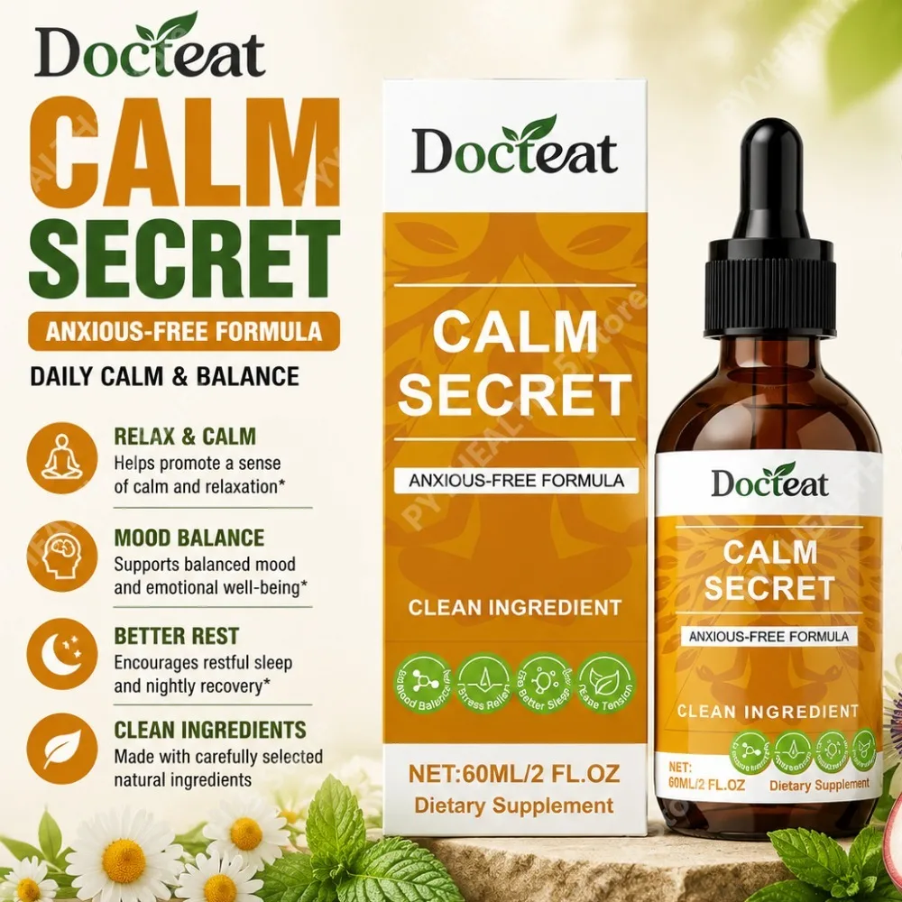 Docteat Calm Liquid Drops 60 Ml, 60 Servings, Passionflower Leaf Lavender Flowers Ashwagandha Root Helps Mind-body Relaxation
Docteat Calm Liquid Drops 60 Ml, 60 Servings, Passionflower Leaf Lavender Flowers Ashwagandha Root Helps Mind-body Relaxation