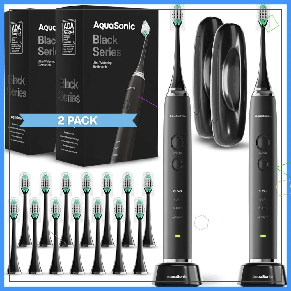 Ultra Whitening Electric Toothbrush 40000 VPM Wireless Charging 8 Heads Travel Case 4 Modes Smart Timer Pack of 2
Ultra Whitening Electric Toothbrush 40000 VPM Wireless Charging 8 Heads Travel Case 4 Modes Smart Timer Pack of 2