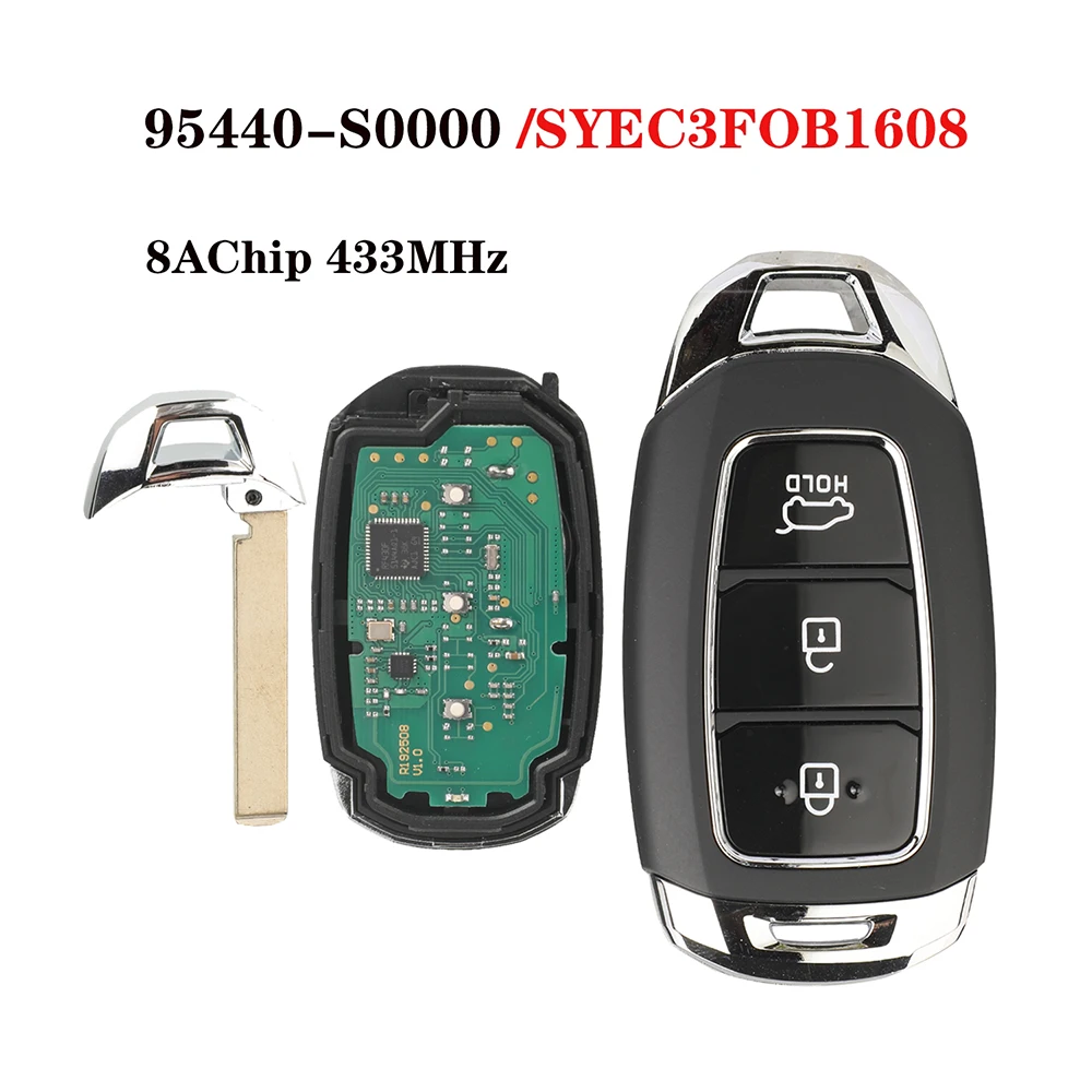 jingyuqin New Car Key For Hyundai I30 N 2017 2018 2019 2020 Smart Remote 433MHz SYEC3FOB1608 P/N: 95440-S0000
jingyuqin New Car Key For Hyundai I30 N 2017 2018 2019 2020 Smart Remote 433MHz SYEC3FOB1608 P/N: 95440-S0000