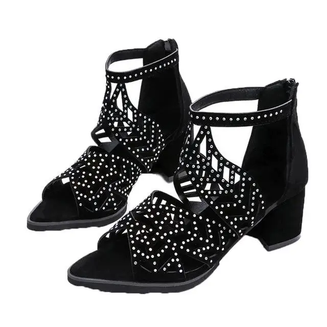 Thick Heel Zipper Sandals Shoes Eur 35-41 New Style Women Summer Hollow Out Faux Leather Rhinestones 2026
Thick Heel Zipper Sandals Shoes Eur 35-41 New Style Women Summer Hollow Out Faux Leather Rhinestones 2026