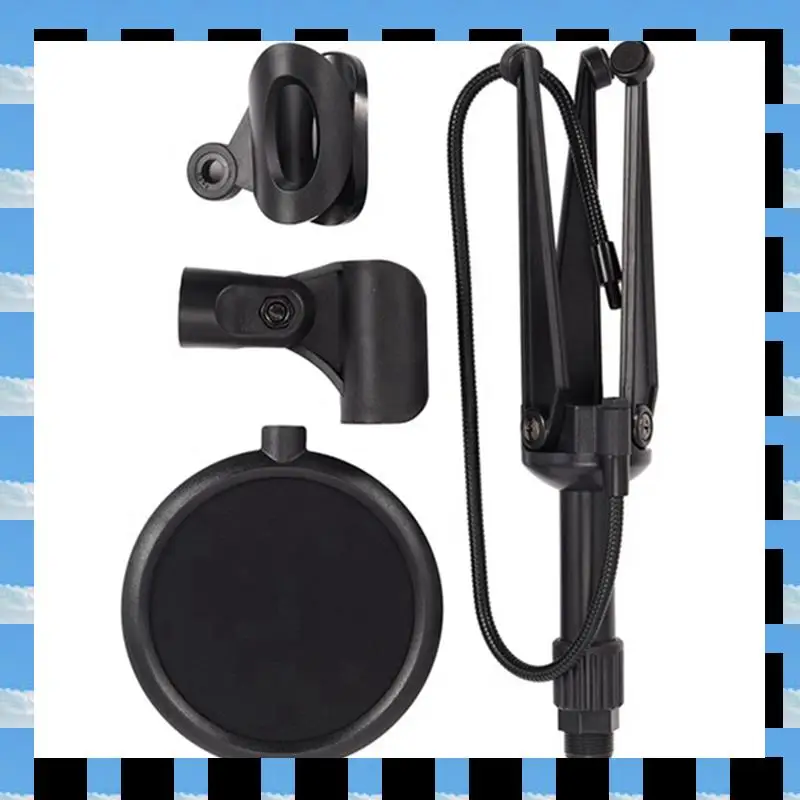 ABME 1Set Dual Mesh Filter And Screw Adapter Adjustable Shock Isolation Metal Microphone Stand Tripod Black
ABME 1Set Dual Mesh Filter And Screw Adapter Adjustable Shock Isolation Metal Microphone Stand Tripod Black