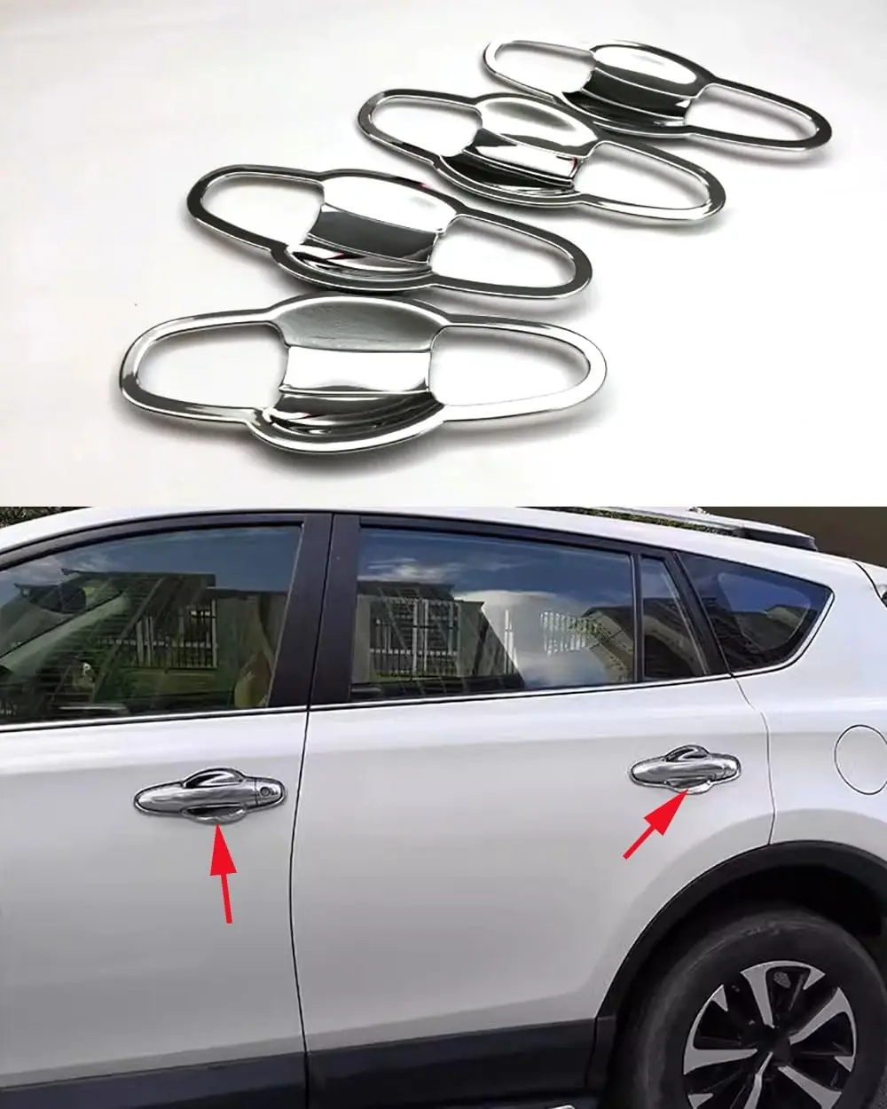 4Pcs 4 Door Bowl Handle Cover Trim Compatible with Toyota RAV4 2013 2014 2015 2016 2017 2018 Triple Chrome Plated ABS Molding
4Pcs 4 Door Bowl Handle Cover Trim Compatible with Toyota RAV4 2013 2014 2015 2016 2017 2018 Triple Chrome Plated ABS Molding