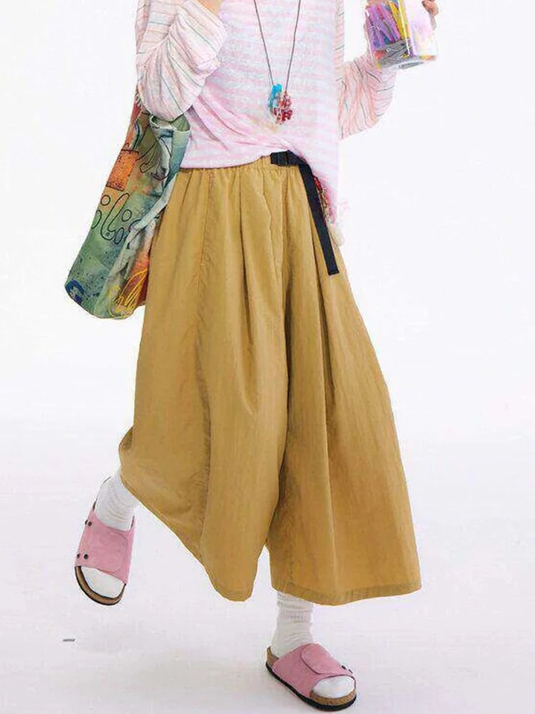 Summer New Style Lightweight Loose Women's Wide Leg Pants Elastic Waist Belt Versatile Trousers Japanese Style Casual Pants
Summer New Style Lightweight Loose Women's Wide Leg Pants Elastic Waist Belt Versatile Trousers Japanese Style Casual Pants